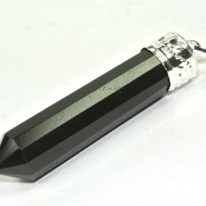 Black Tourmaline Crystal Pencil Pendant