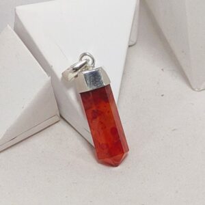 Red Carnelian crystal Pencil Pendant