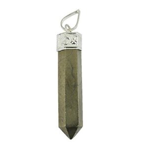 Pyrite Crystal Pencil Pendant